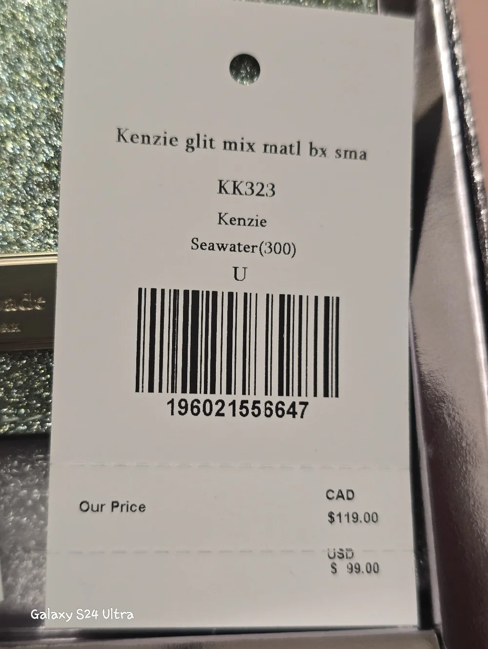 Kate Spade NY Kenzie Glitter Card Case NWT